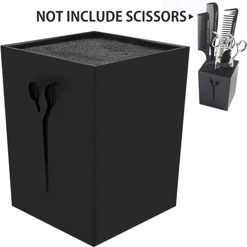 OLizeeÂ® Professional Acylic Salon Scissors Holder Box Hairdressing Combs Clips Organizer Rack for Hair Stylist(Black)